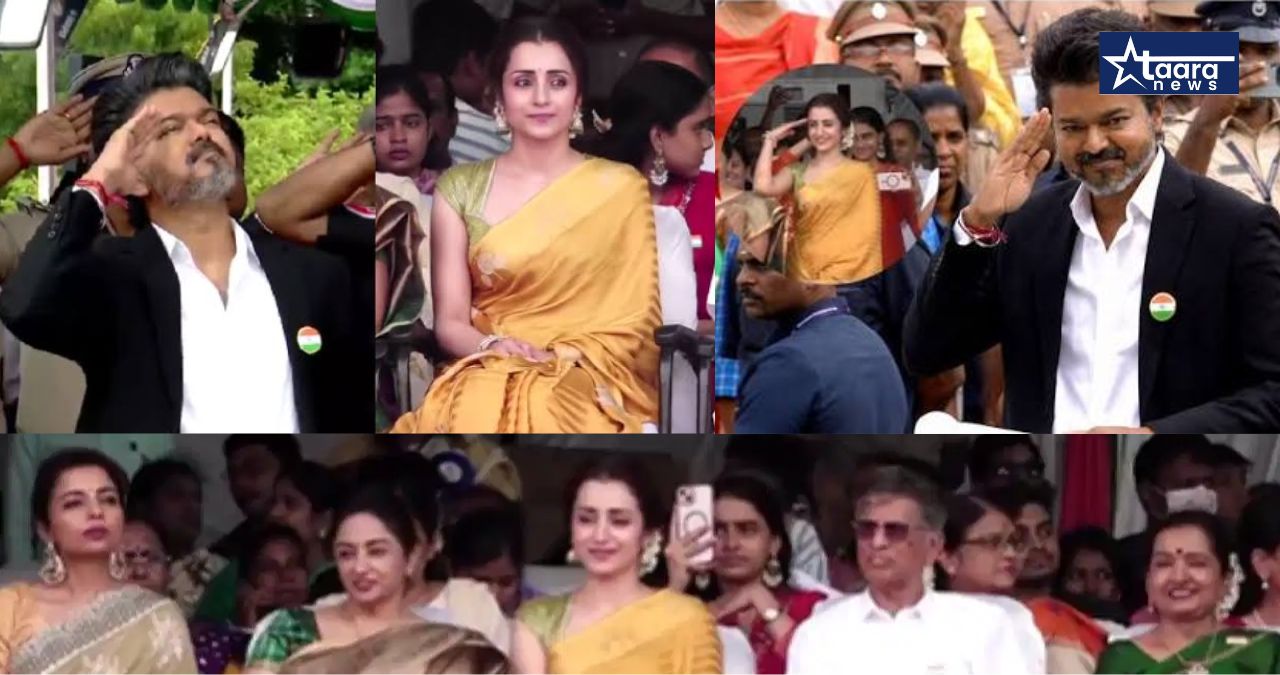 vijay thalapathy trisha krishnan parents independence day video viral